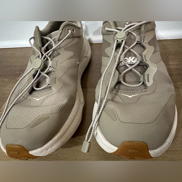 Hoka One One Transport Tan Trail Shoes Quick Toggle Lace, Cordura, Vibram Size 9 - Picture 8 of 16